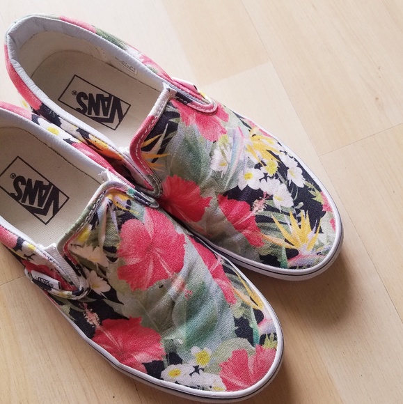 Vans Shoes - Vans Floral Tropical Slip Ons